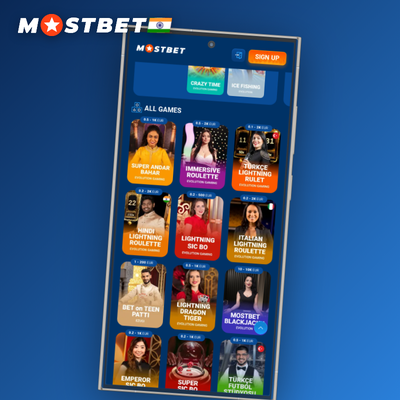 Mostbet betting app live cricket and sports markets on a mobile screen